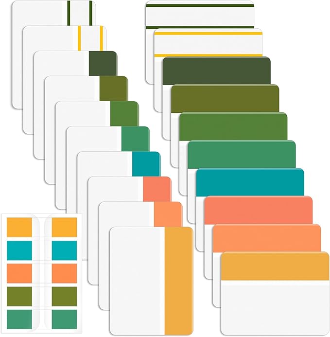 Mr. Pen- Sticky Index Tabs, 500 Pcs, 21 Sets, Colorful Sticky Tabs for Notebooks, Page Markers, Page Tabs for Binders, Page Tabs Sticky Tabs for Books, Notebook Tabs, Book Sticky Tabs for Notebooks-DeskLoop Office