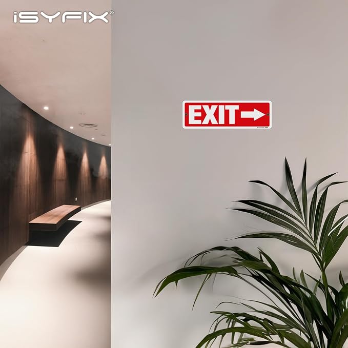 iSYFIX Exit Signs 2 Pack 12x4 Inch - Image 2