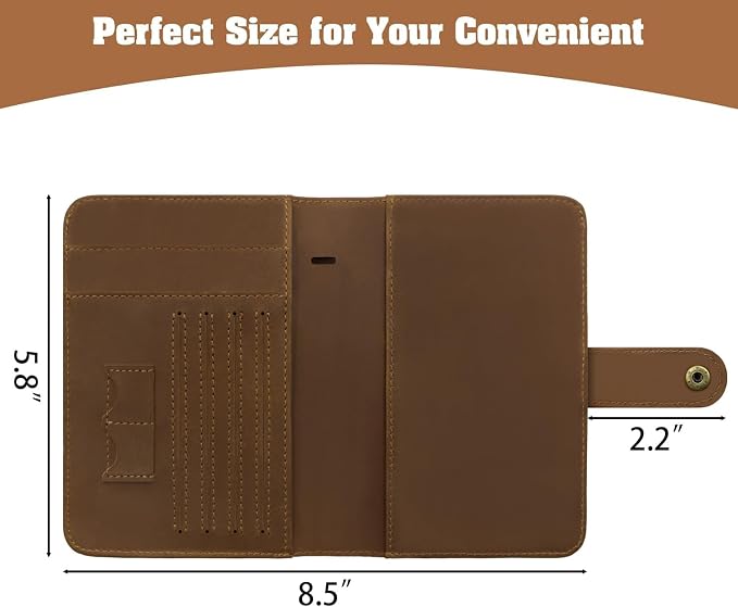 Jack&Chris Genuine Leather Handmade Passport Holder - Image 3