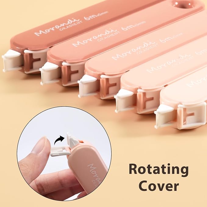 5-Piece Correction Tapes, Aesthetic Cute White Pull Out Tape, Quick Dry - Image 6