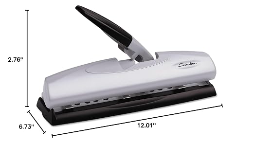 Swingline 3 Hole Punch, 20 Sheet Capacity Three Hole Puncher 3 Ring, Adjustable - Image 8