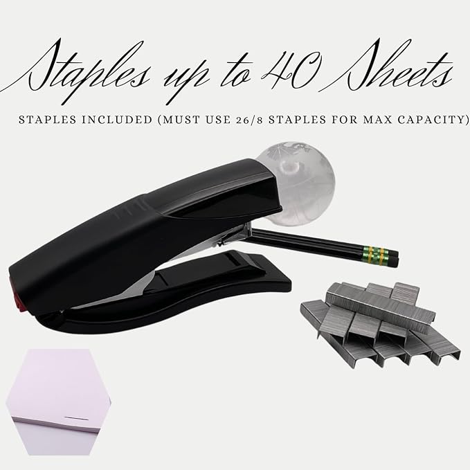 Ergonomic Desk Stapler Black - Image 4