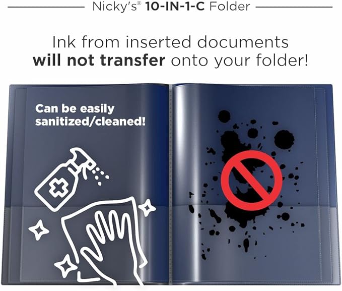 Nicky's® Multi Pocket Organizer, 10 or 14 Page Folder, Waterproof, Patented - Image 6