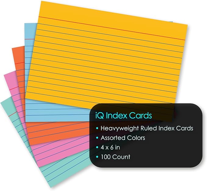 iScholar Index Cards, 4 x 6 Inches, 100 Card Pack - Image 3