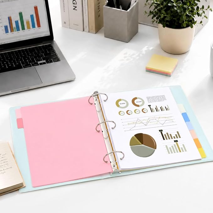 SUNEE 8 Tab Binder Dividers, Plastic Dividers - Image 9