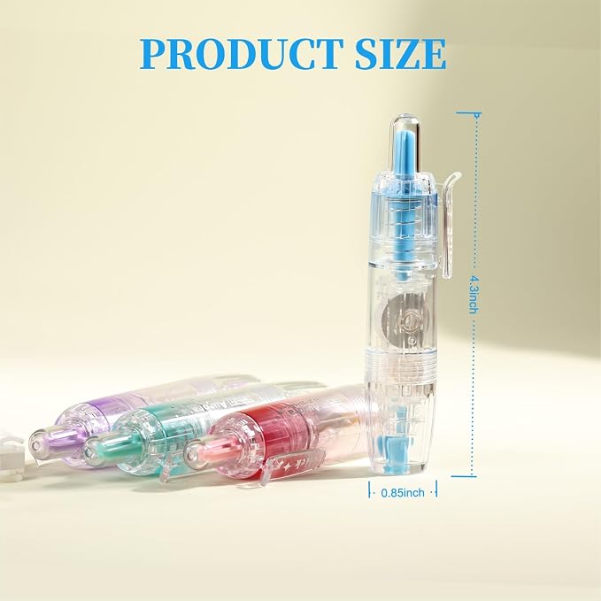 Refillable Correction Tape, 157 ft Total – 2 Pre-Filled Dispensers + 6 Snap-In - Image 2