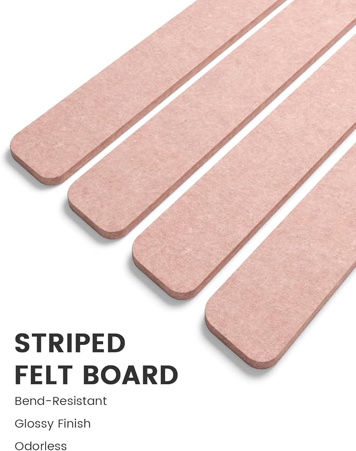 Fluxynara Cork Board Alternative Felt Strip Board 5-Pack 13"x2", Office Pin - Image 3