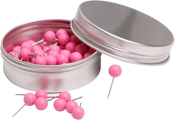 Tupalizy 100PCS 1/4 Inch Small Round Head Map Tacks Pins by Tupalizy