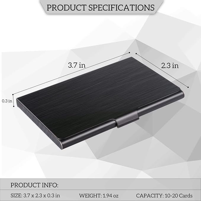 Slim Business Card Case for Men & Women, Pocket Metal Case, Professional - Image 6
