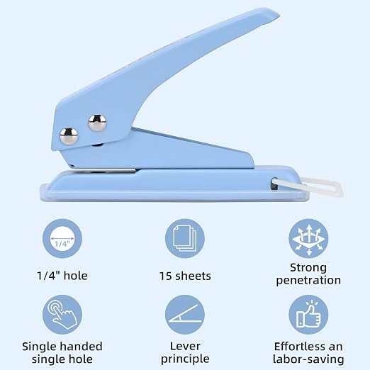 Single Hole Puncher, 1/4" Hole, 50% Labor Savings, Heavy Duty Metal Punch - Image 10