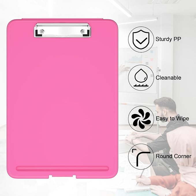 Hongri Clipboard with Storage, 8.5 x 11 Clip Board Foldable, Size 13.4 x 9.4 X - Image 5