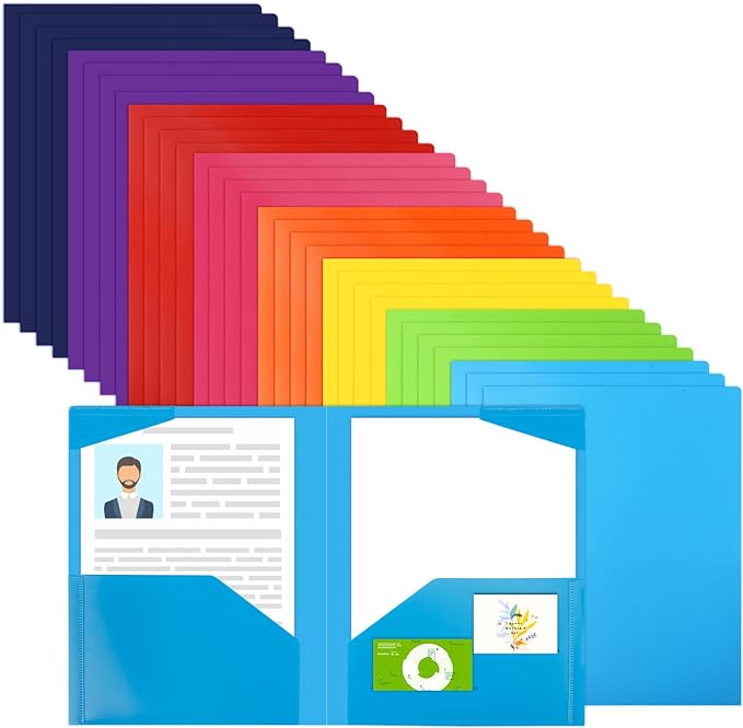 EOOUT 32pcs Plastic Folders by EOOUT