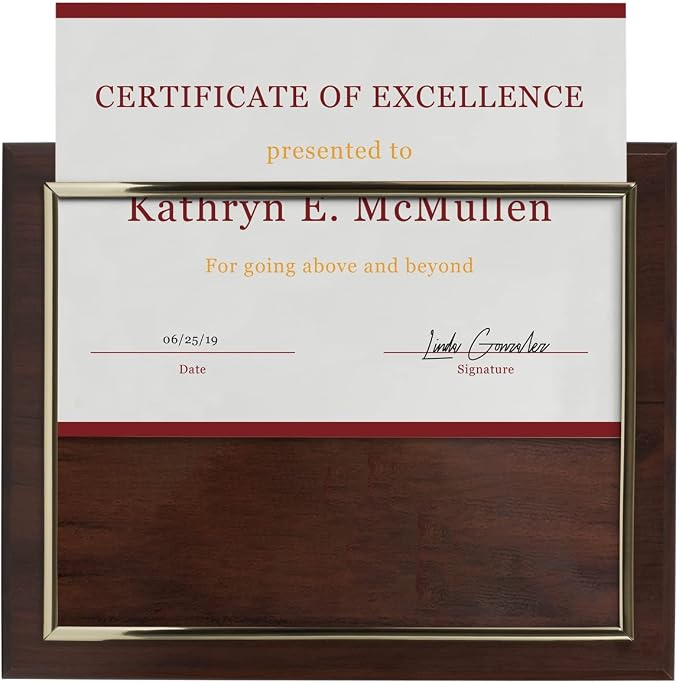 10.5 x 13" Certificate Display Plaque - Image 3