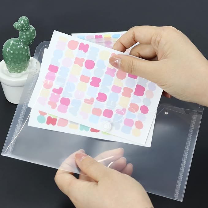 Plastic Envelopes 10 Pack Clear Document Folders，Plastic Envelopes - Image 4