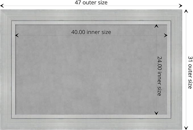 Amanti Art Silver Framed Magnetic Board 31x47 Large Vision Board - Image 5
