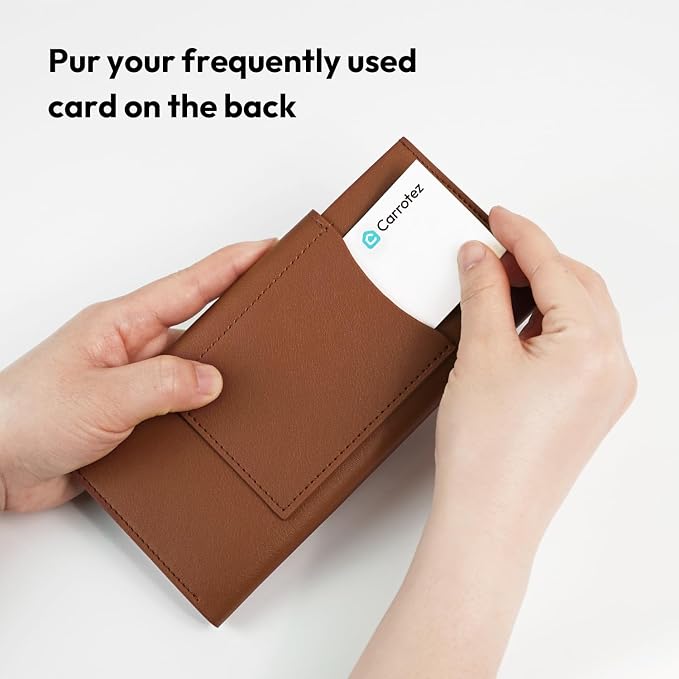 carrotez All-in-One Long Bifold 2-Tier PU Leather Wallet - Image 2
