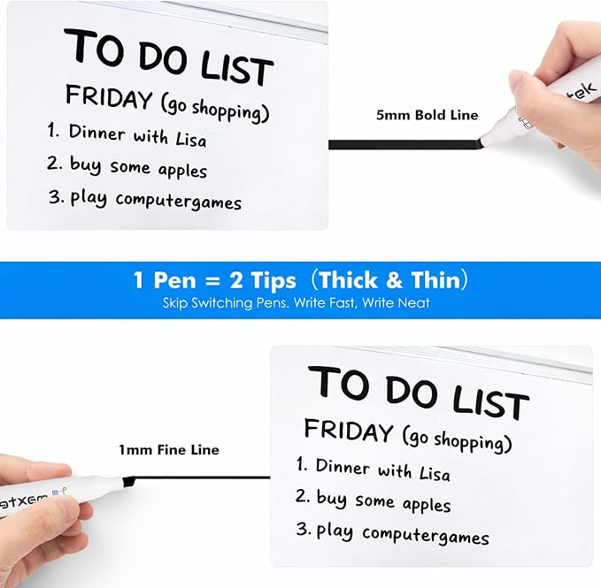 maxtek Low Odor Dry Erase Markers Chisel Tip, 40 Bulk Black Whiteboard Markers - Image 6