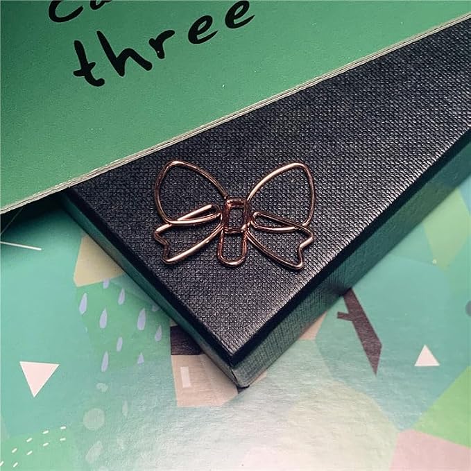 OWLFAVO Bowknot Shape 40pcs Paper Clips - Image 5