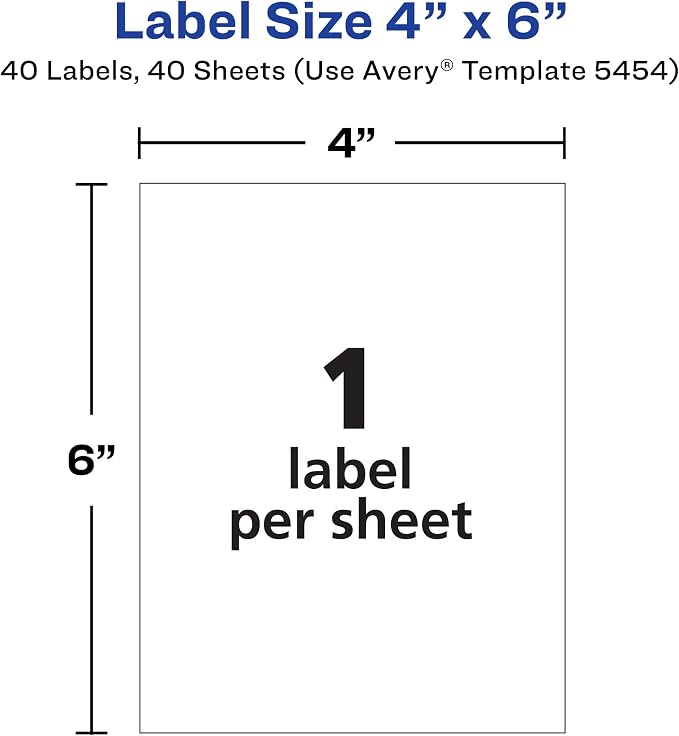 Avery Removable Labels, Laser/Inkjet Printable, 40 per Pack - Image 5
