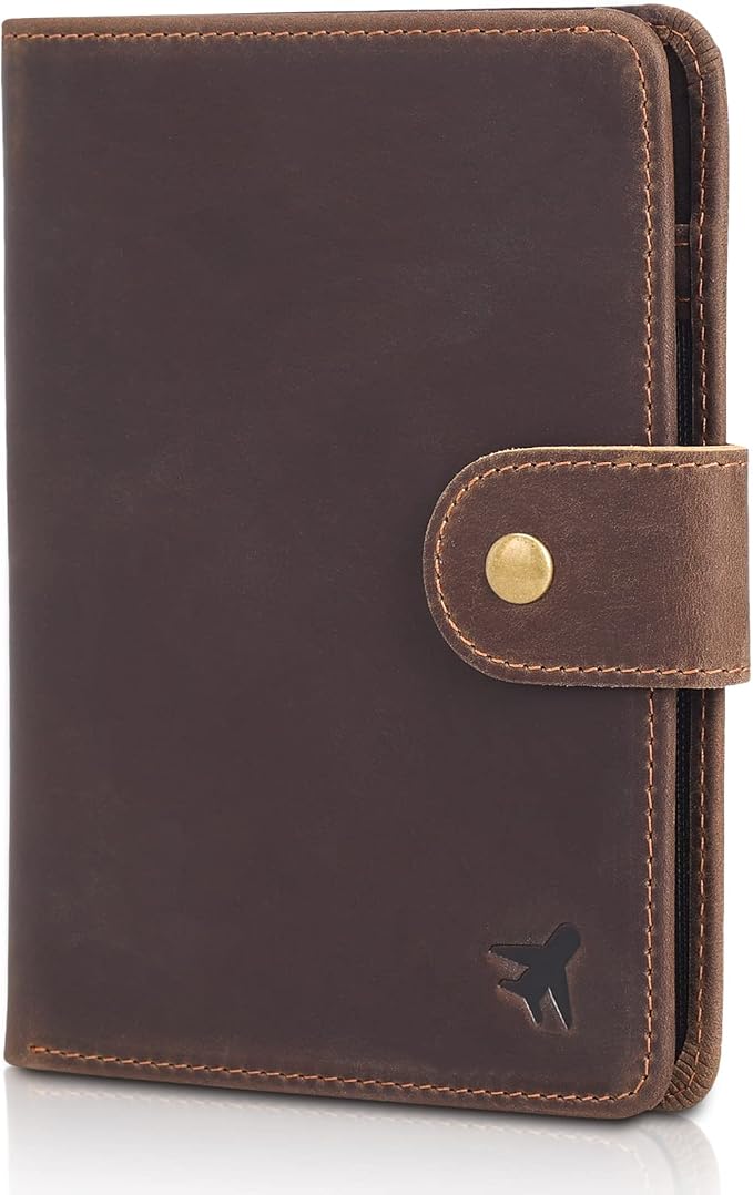 Polare Luxury RFID Blocking Leather Passport Holder Travel Wallet by polareoriginal