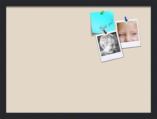 PinPix 23x17 Inch Cork Bulletin Board. This Decorative Framed Pin Board Comes with Desert Pastel Design and a Satin Black Frame. Ideal for Home Office Decor or Message Board (PinPix-1815)-DeskLoop Office