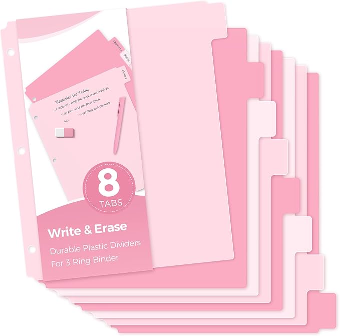 SKYDUE Binder Dividers with Tabs by SKYDUE