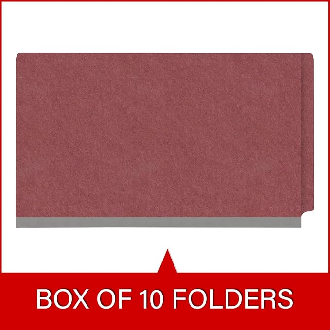 Ecom Folders End Tab Pressboard Classification Folders | Legal Size 25 Pt Stock - Image 6