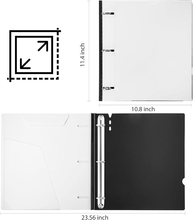 WOT I 1 Inch Telescoping 3 Ring Binder 4 Pack, Expandable Flexible Binder - Image 7