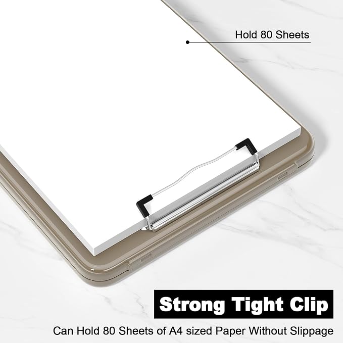 Hongri Clipboard with Storage, 8.5 x 11 Clip Board Foldable, Size 13.4 x 9.4 X - Image 4
