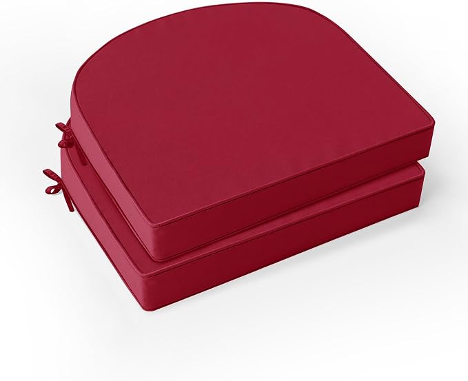 Outdoor Chair Cushions Set of 2: Waterproof & Fade Resistant Patio Furniture by SUMMSUN