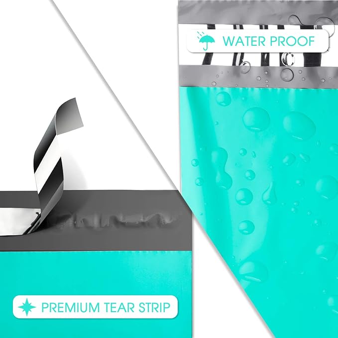 Metronic Teal Poly Mailers 14.5x19 Large Poly Mailers 100 Pack Self-Seal - Image 3