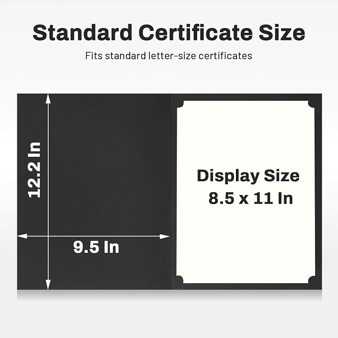 SUNEE 10 Packs Black Certificate Holders, - Image 4