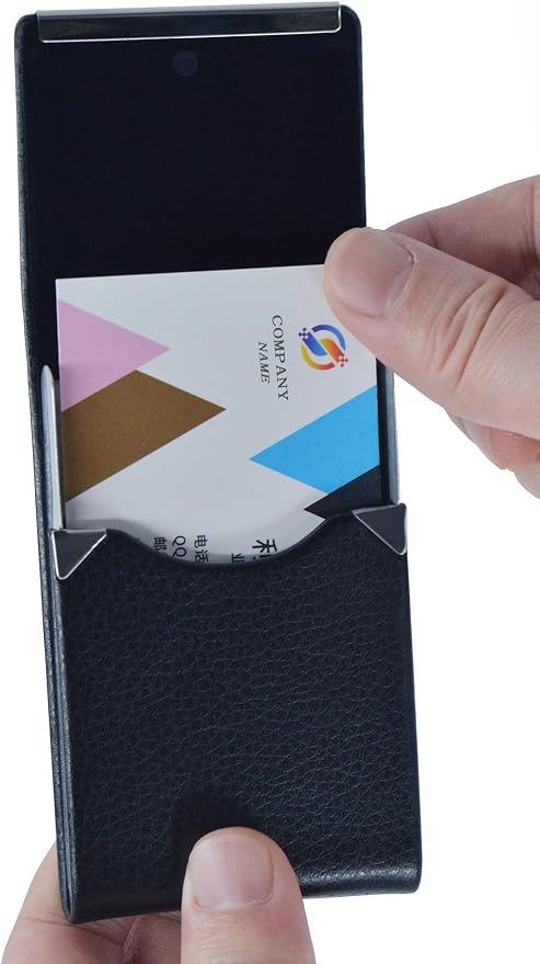 Business Card Holder with Ultra Slim Design, Business Card Case with Premium PU - Image 3