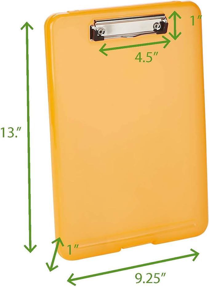 Mind Reader Clipboard with Storage, Nursing Clipboard, 9.25"L x 13.25"W x 1"H - Image 7