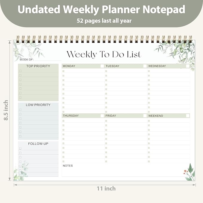 Weekly To Do List Notepad, Undated Planner - Image 3