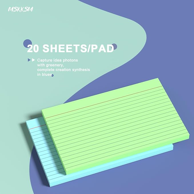 120 Count Index Cards 5x8 Colored Ruled 5 by 8 Index Flash Cards - Image 4