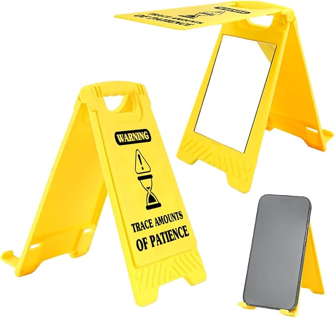 Funny Office Desk Accessories, Office Cubicle Decor, Phone Holder Mirror by Decohim
