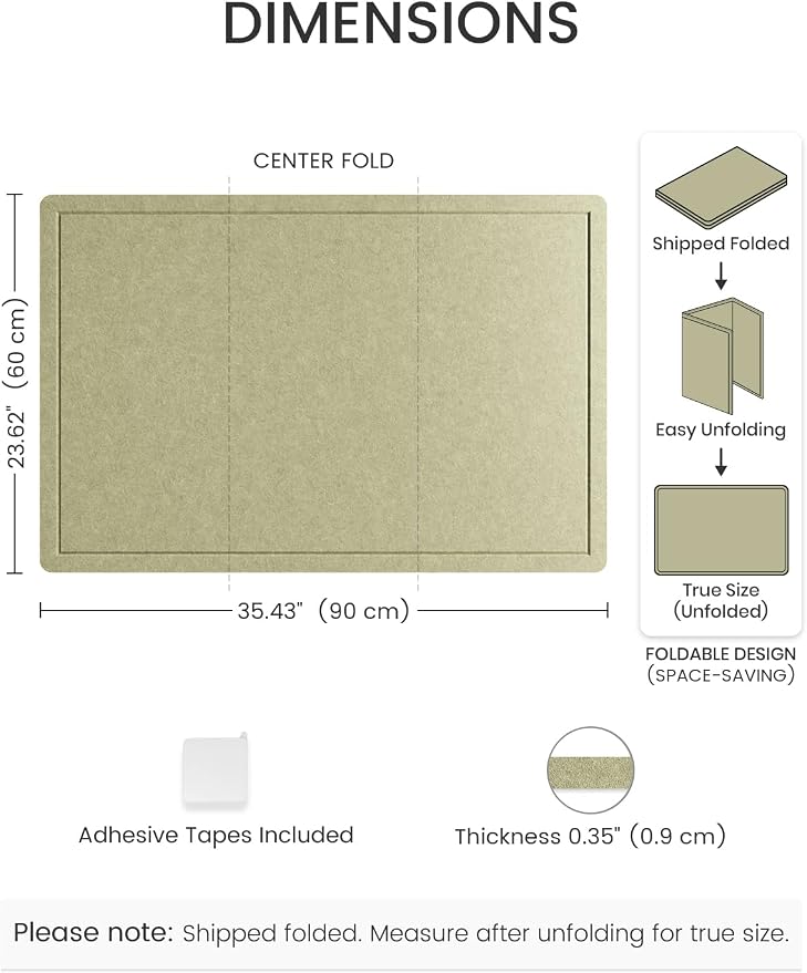 Fluxynara Bulletin Board, 35.4" x 23.6" Cork Board Alternative - Image 2