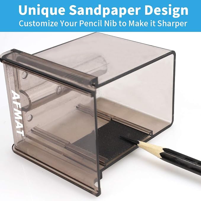 AFMAT Long Point Pencil Sharpener, 8-20mm Long Pencil Nibs, Self-Feed & - Image 5