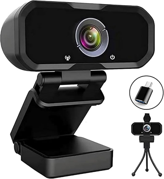 USB-C 1080P Webcam Compatible with Switch 2/ PC - Streaming Camera for Zoom/Teams/Skype, Plug&Play PC/Mac/Laptop