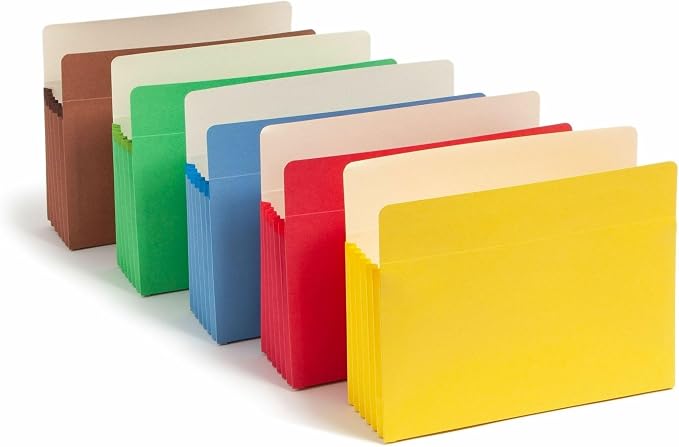 Smead File Pocket, Straight-Cut Tab, 5-1/4" Expansion, Letter Size, 5 per Pack - Image 7