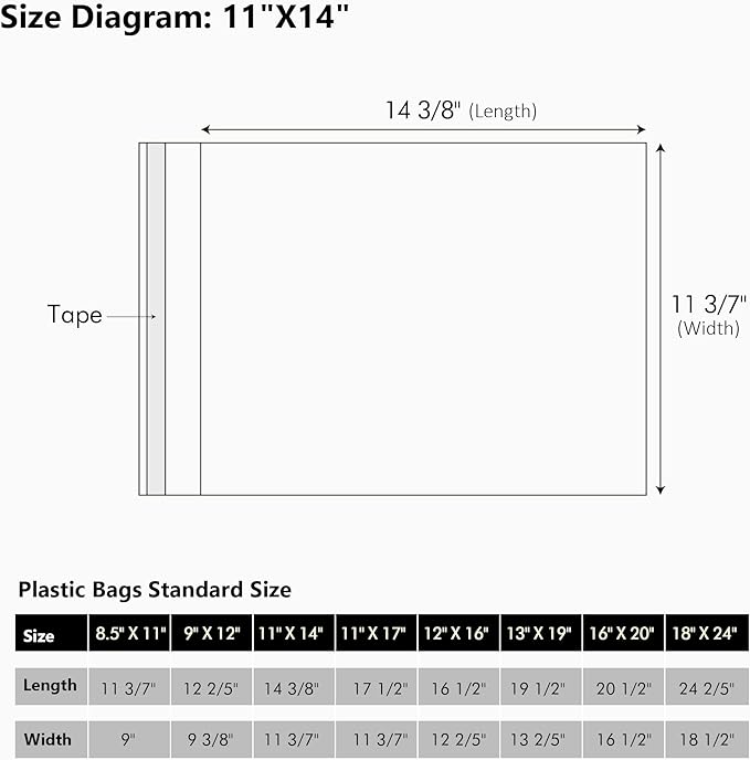50 Pack Acid-Free Crystal Clear Sleeves Storage Bags - Image 2
