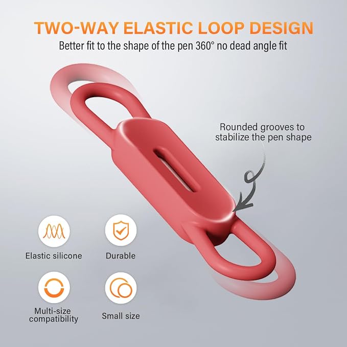 XYOFUN Magnetic Pen Holders Set of 8, Silicone Adjustable Pen Pencil Holder - Image 5