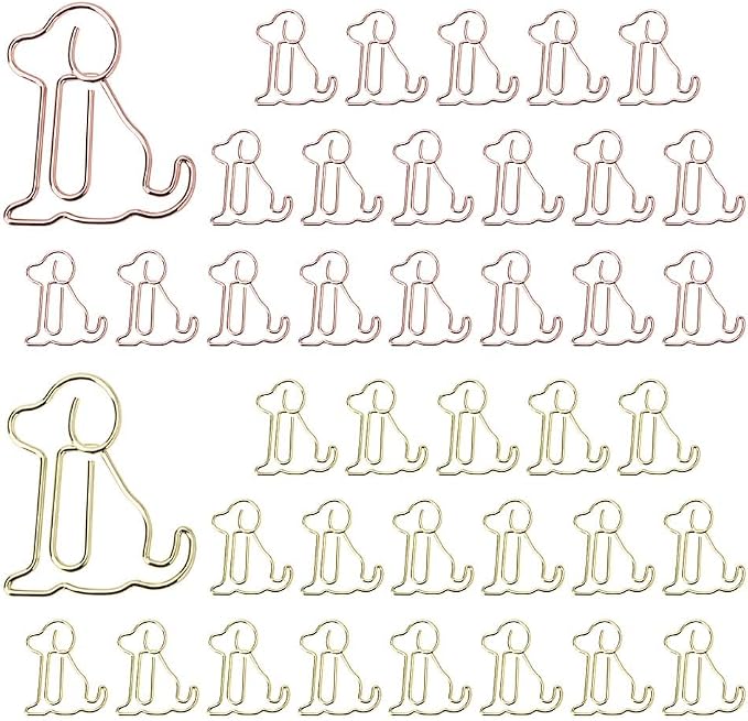 OWLFAVO 40pcs Puppy Dog Shape Paper Clips by OWLFAVO