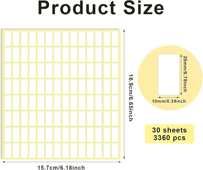 30 Sheets White Labels Stickers - Image 3