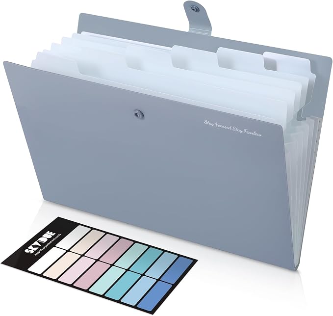 SKYDUE 7-Pocket Expanding File Folder, Professional Accordion Document Organizer by SKYDUE