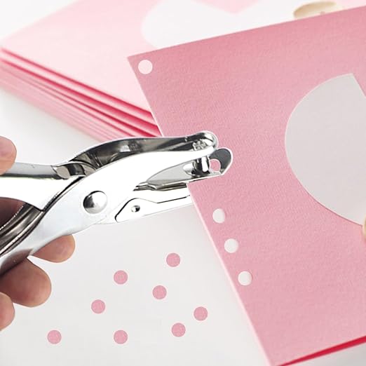 2 Pcs Hole Punch, Metal Single Hole Paper Punch Punchers, 1/4 Inch and 1/8 Inch - Image 5