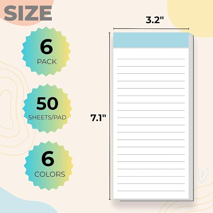 BIPEND 6 Pack Magnetic Notepads - Image 2