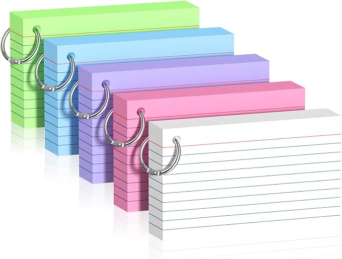 250 Sheets Colored Index Cards by Nichela