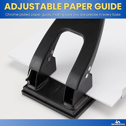 1InTheOffice 2 Hole Punch, Paper Puncher, Low Force Required, Jam Resistant - Image 6